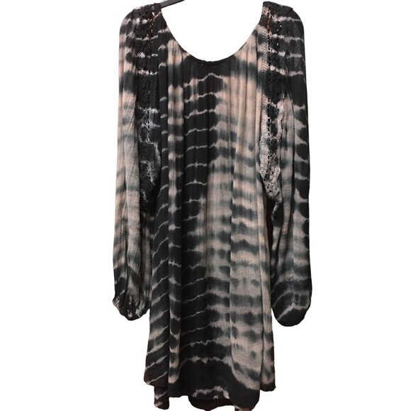 Jen's Pirate Booty Tie Dye Loose Fit Boho Dress Crochet Gauzy - Picture 12 of 12